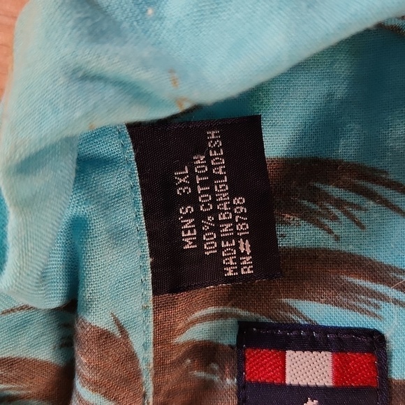 AMERICAN Blue Hawaiian Shirt - Picture 6 of 8